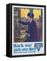 Back Our Girls over There Poster-Clarence F. Underwood-Framed Stretched Canvas