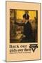 Back Our Girls over There-Clarence F. Underwood-Mounted Art Print