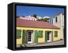 Back Street in Charlotte Amalie, St. Thomas Island, U.S. Virgin Islands, West Indies, Caribbean-Richard Cummins-Framed Stretched Canvas