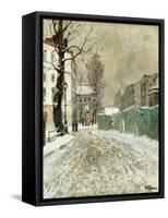 Back Street, Montmartre-Fritz Thaulow-Framed Stretched Canvas