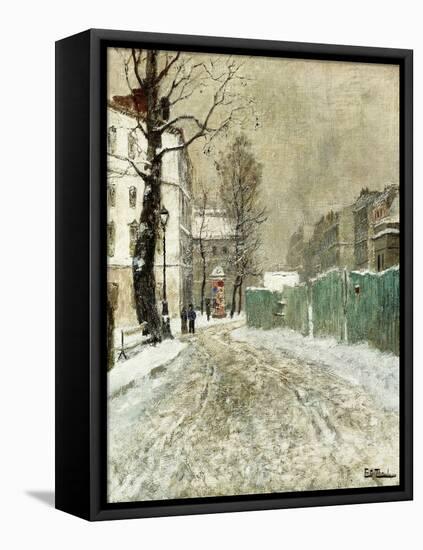 Back Street, Montmartre-Fritz Thaulow-Framed Stretched Canvas