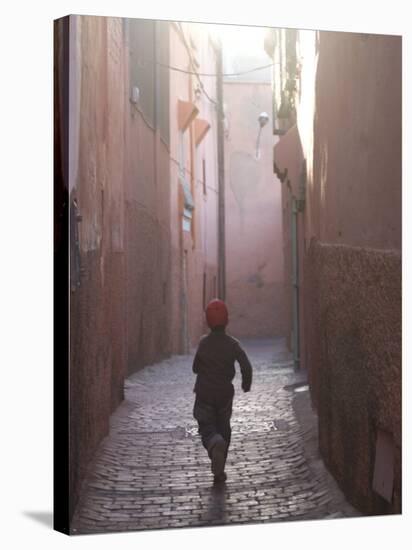 Back Street of Marrakech, Morocco, North Africa, Africa-Ethel Davies-Stretched Canvas