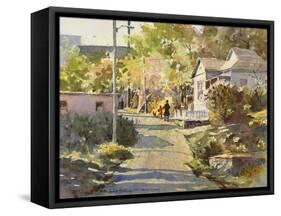 Back Street-LaVere Hutchings-Framed Stretched Canvas