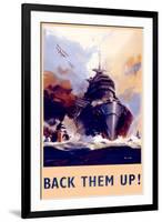 Back Them Up! Floatplanes and Warships-null-Framed Art Print