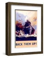 Back Them Up! Floatplanes and Warships-null-Framed Art Print