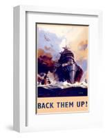 Back Them Up! Floatplanes and Warships-null-Framed Art Print