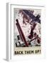 'Back Them Up' Poster, c.1941-English School-Framed Giclee Print