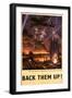 'Back Them Up' Poster, c.1942-English School-Framed Giclee Print