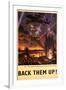 'Back Them Up' Poster, c.1942-English School-Framed Giclee Print