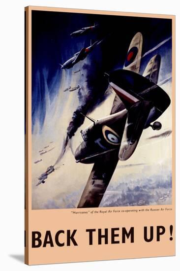 Back Them Up! RAF Hurricanes Working with Russian Air Force-null-Stretched Canvas