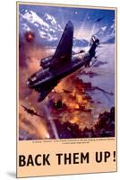 Back Them Up! Raid by Hudsons Bombers on Warships-null-Mounted Premium Giclee Print