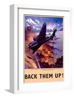 Back Them Up! Raid by Hudsons Bombers on Warships-null-Framed Art Print