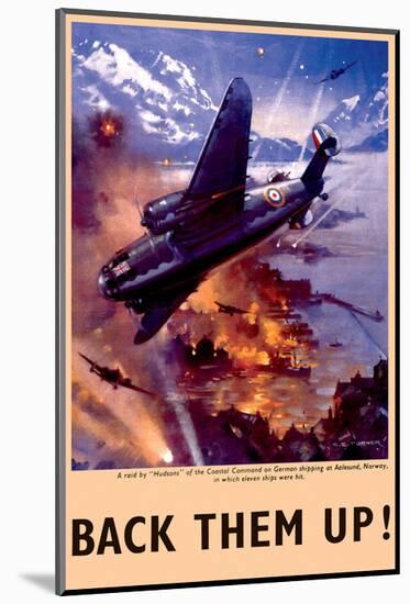 Back Them Up! Raid by Hudsons Bombers on Warships-null-Mounted Art Print