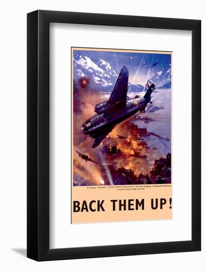 Back Them Up! Raid by Hudsons Bombers on Warships-null-Framed Art Print