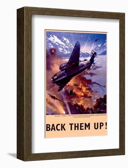 Back Them Up! Raid by Hudsons Bombers on Warships-null-Framed Art Print