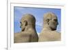 Back to Back, Detail of a Sculptural Group on the Monolith Plateau by Gustav Vigeland, Frogner Park-Eleanor Scriven-Framed Photographic Print