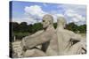 Back to Back, Detail of a Sculptural Group on the Monolith Plateau by Gustav Vigeland, Frogner Park-Eleanor Scriven-Stretched Canvas