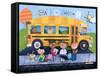 Back to School Bus-Holli Conger-Framed Stretched Canvas