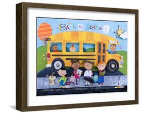 Back to School Bus-Holli Conger-Framed Giclee Print