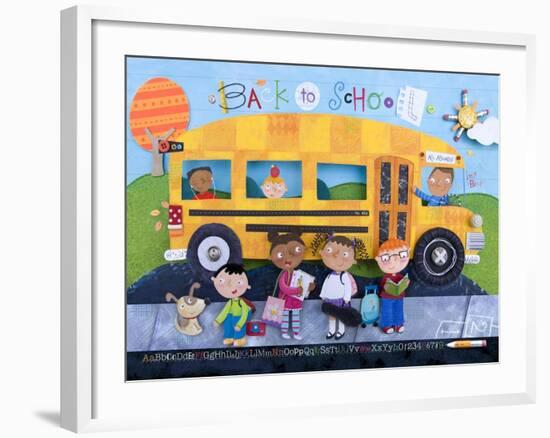 Back to School Bus-Holli Conger-Framed Giclee Print