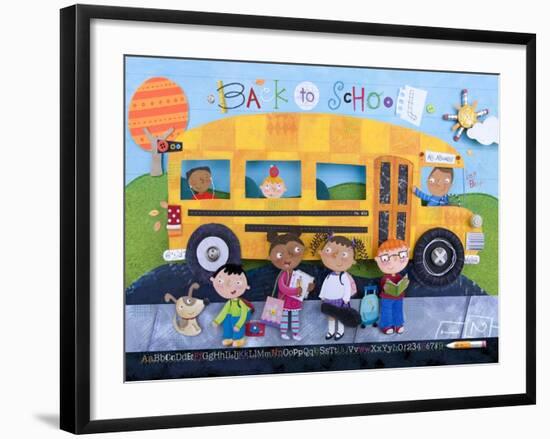 Back to School Bus-Holli Conger-Framed Giclee Print