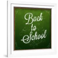 Back to School, Chalk Blackboard-Ozerina Anna-Framed Art Print