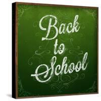 Back to School, Chalk Blackboard-Ozerina Anna-Stretched Canvas