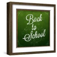 Back to School, Chalk Blackboard-Ozerina Anna-Framed Art Print