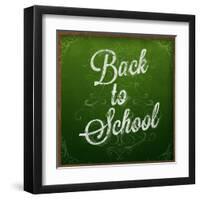 Back to School, Chalk Blackboard-Ozerina Anna-Framed Art Print