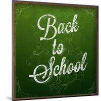 Back to School, Chalk Blackboard-Ozerina Anna-Mounted Art Print