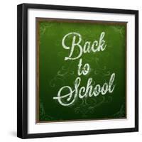 Back to School, Chalk Blackboard-Ozerina Anna-Framed Art Print