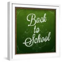 Back to School, Chalk Blackboard-Ozerina Anna-Framed Premium Giclee Print