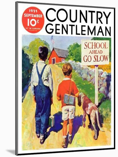 "Back to School," Country Gentleman Cover, September 1, 1935-William Meade Prince-Mounted Giclee Print