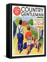 "Back to School," Country Gentleman Cover, September 1, 1935-William Meade Prince-Framed Stretched Canvas