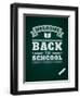 Back to School Message on Blackboard-VikaSuh-Framed Art Print