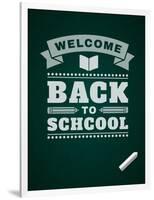 Back to School Message on Blackboard-VikaSuh-Framed Art Print