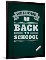 Back to School Message on Blackboard-VikaSuh-Framed Art Print