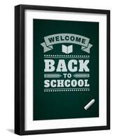 Back to School Message on Blackboard-VikaSuh-Framed Art Print