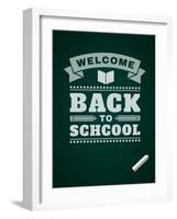 Back to School Message on Blackboard-VikaSuh-Framed Art Print