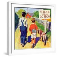 "Back to School,"September 1, 1935-William Meade Prince-Framed Giclee Print