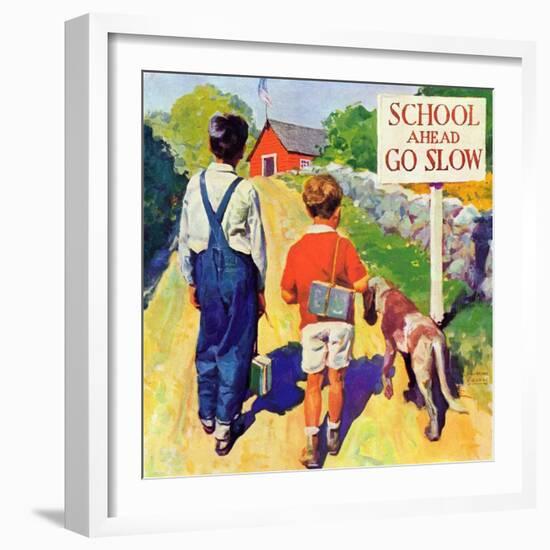"Back to School,"September 1, 1935-William Meade Prince-Framed Giclee Print