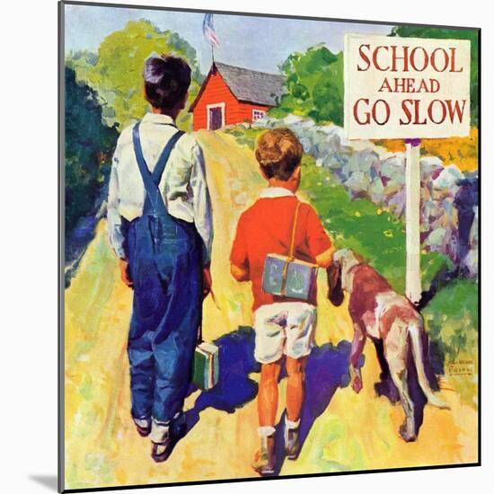 "Back to School,"September 1, 1935-William Meade Prince-Mounted Giclee Print