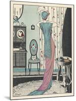 Back View of a High Waisted Draped Gown with Train by Zimmerman-Louis Strimpl-Mounted Art Print