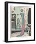 Back View of a High Waisted Draped Gown with Train by Zimmerman-Louis Strimpl-Framed Art Print