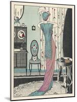 Back View of a High Waisted Draped Gown with Train by Zimmerman-Louis Strimpl-Mounted Art Print