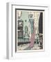 Back View of a High Waisted Draped Gown with Train by Zimmerman-Louis Strimpl-Framed Art Print
