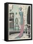 Back View of a High Waisted Draped Gown with Train by Zimmerman-Louis Strimpl-Framed Stretched Canvas