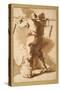 Back View of a Water Carrier, Another Figure Beyond Him-Salvator Rosa-Stretched Canvas