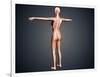 Back View of Female Body with Skeletal System Superimposed-null-Framed Art Print