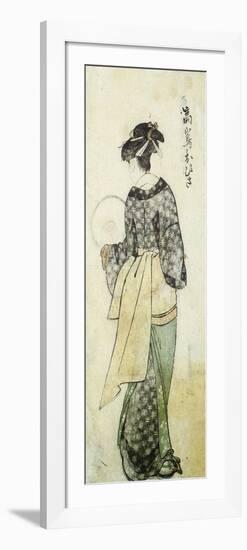 Back View of Ohisa-Kitagawa Utamaro-Framed Art Print